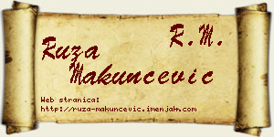 Ruža Makunčević vizit kartica